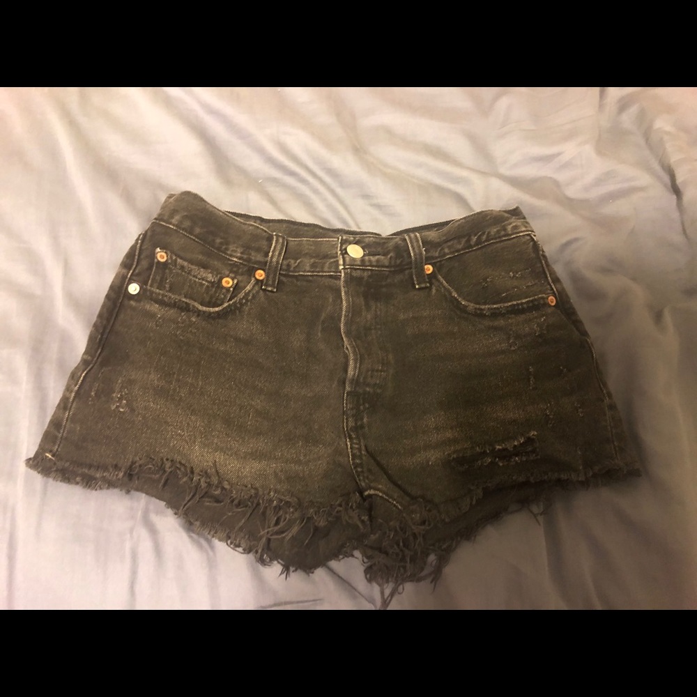 Black Levi 501 shorts
